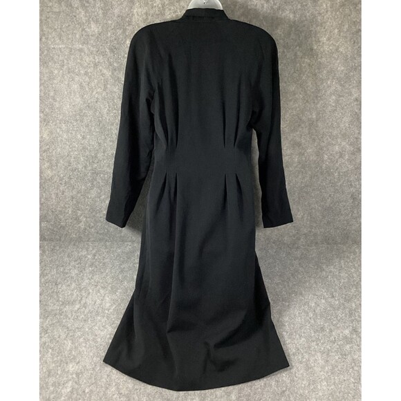 Vintage 70s Evan Picone Wool Wrap Dress Size 8 Union Made Pockets Shoulder Pads - Picture 4 of 16